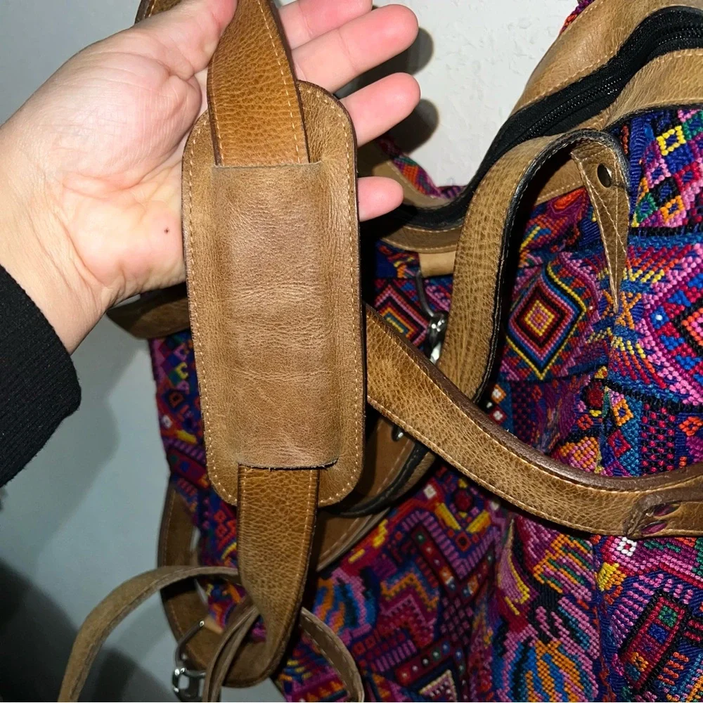 Mermaids and Dragons Hummingbirds Large Convertible Huipil Daybag Backpack - Picture 15 of 16